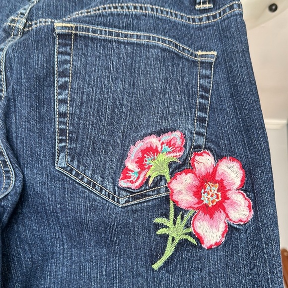 Tommy Hilfiger Embroidered Cropped Jeans Sz 10 - Picture 4 of 10